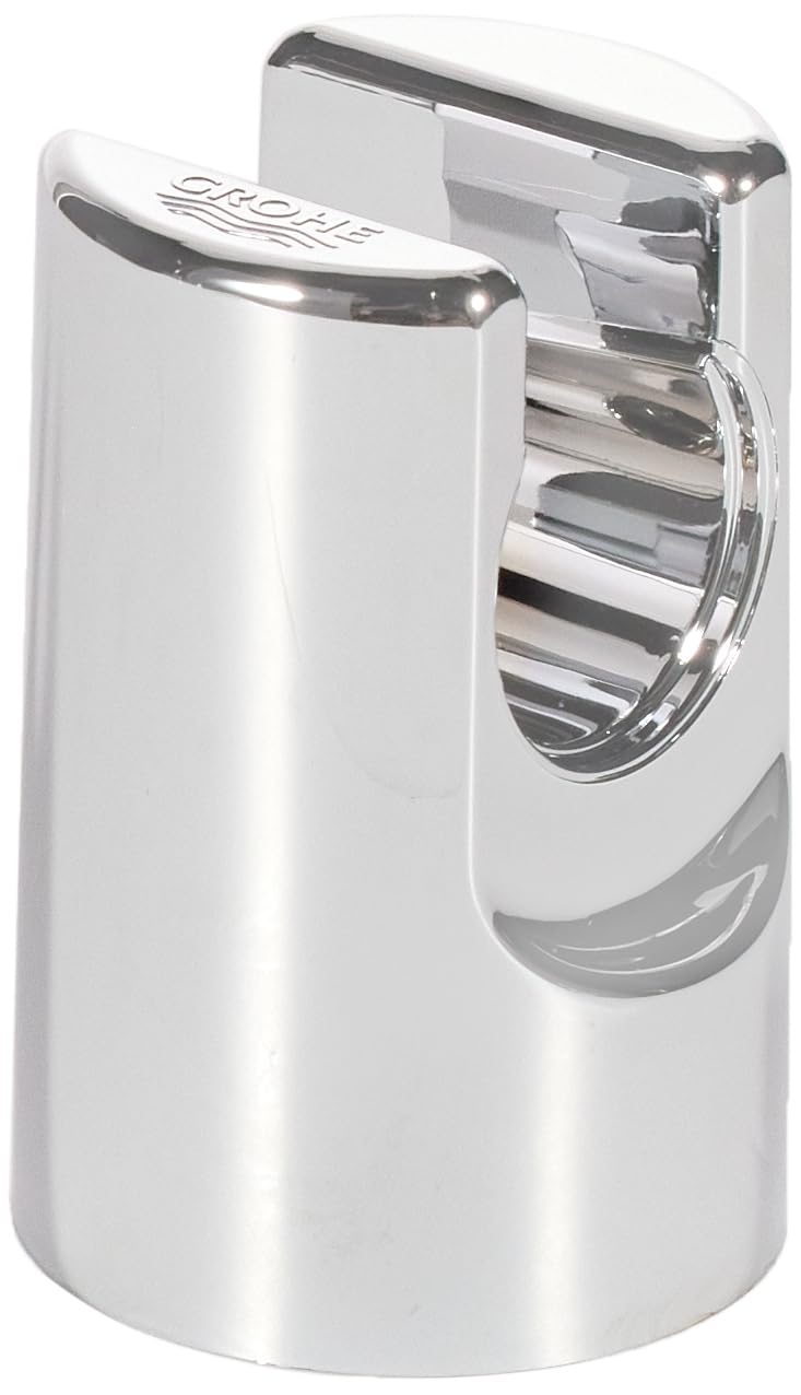 Grohe 28622000 Wall Mount Hand Shower Holder - Chrome Finish, Adjustable Angle, Universal Fit for Bathroom & Shower - Perfect for Spa-Like Experience & Easy Handheld Shower Use
