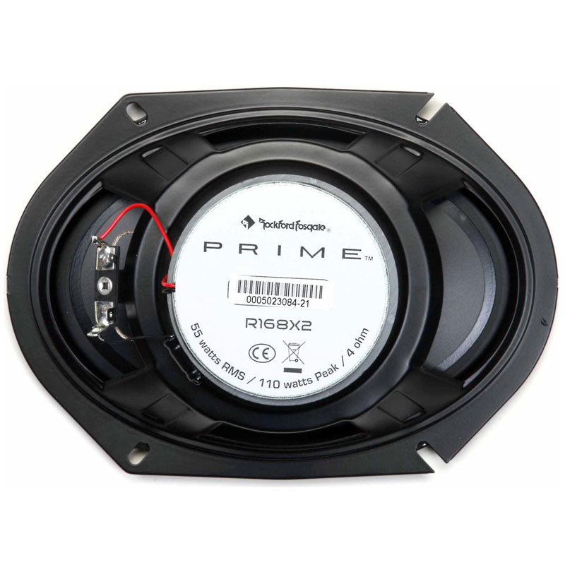 Rockford Fosgate R168X2 220W Max (110W RMS) 6x8 Inch 2-Way Coaxial Car Speakers - Premium Sound for Trucks, SUVs & Sedans - Perfect for Upgrading Factory Audio System