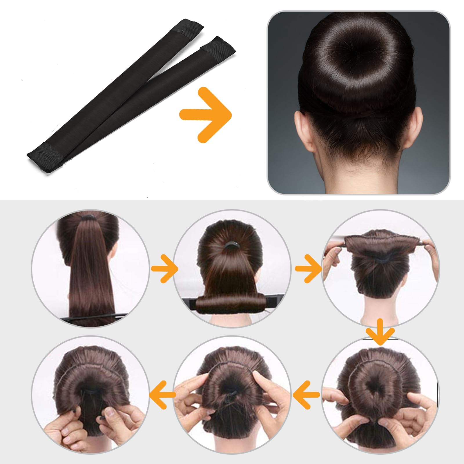 31-Piece Hair Bun Maker Set - Complete Styling Accessories Kit for Women (Black) | Perfect for Updos, Ponytails & Everyday Hairstyles at Home, Work or Special Occasions
