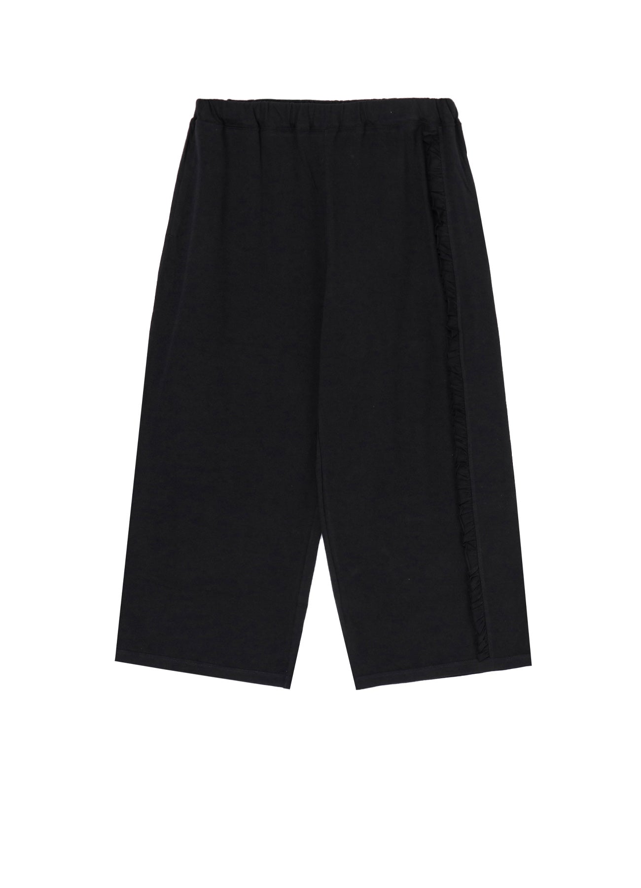 Soft Cotton Jersey 4/5 Length Pants with Frill Detail - Women's Casual Lounge Pants for Home, Yoga & Everyday Comfort