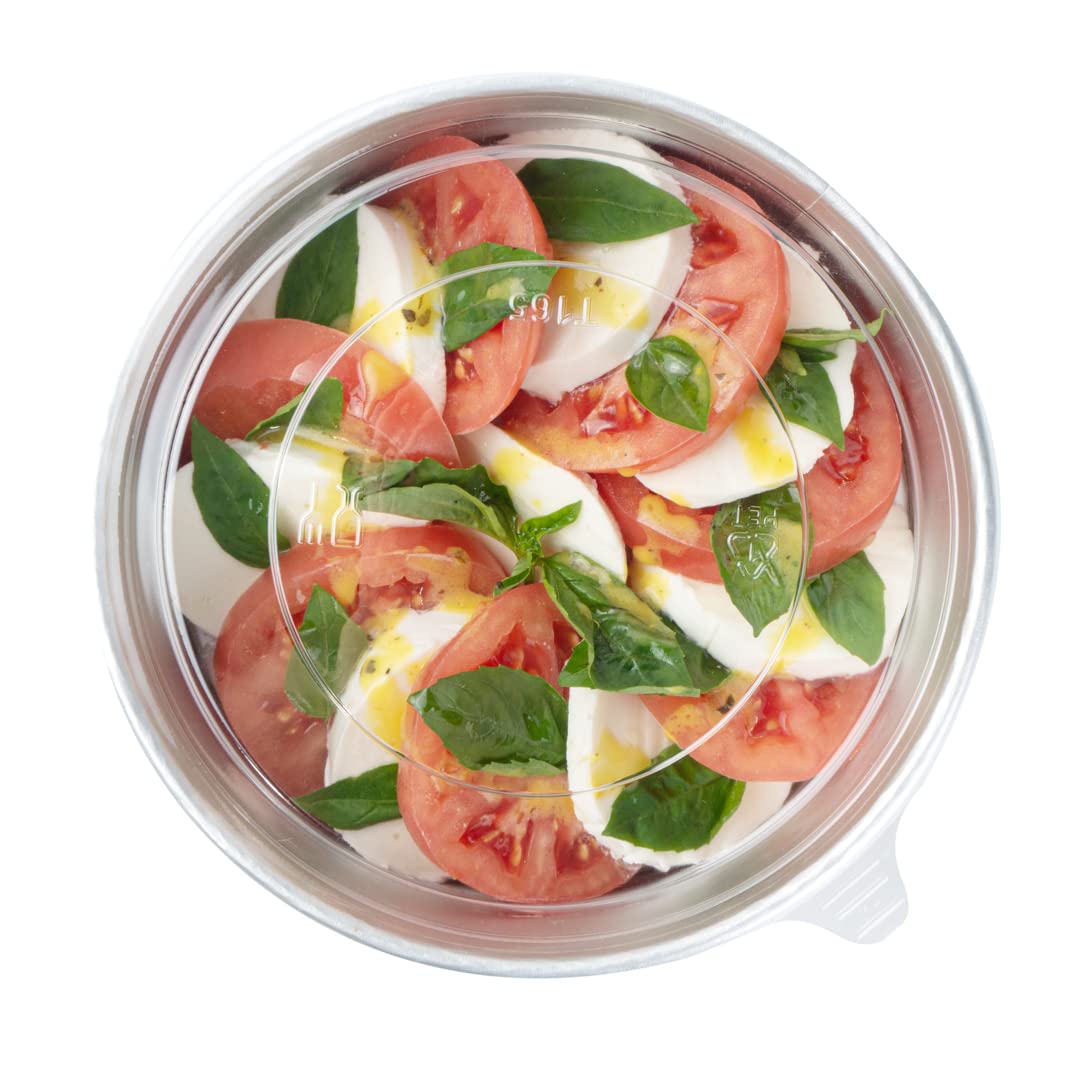Disposable Clear Plastic Foil Lux Lids for 37oz & 42oz Takeout Containers - 200 Pack Lift Tab Food Container Lids (Containers Sold Separately) | Perfect for Restaurants, Catering & Food Delivery Services