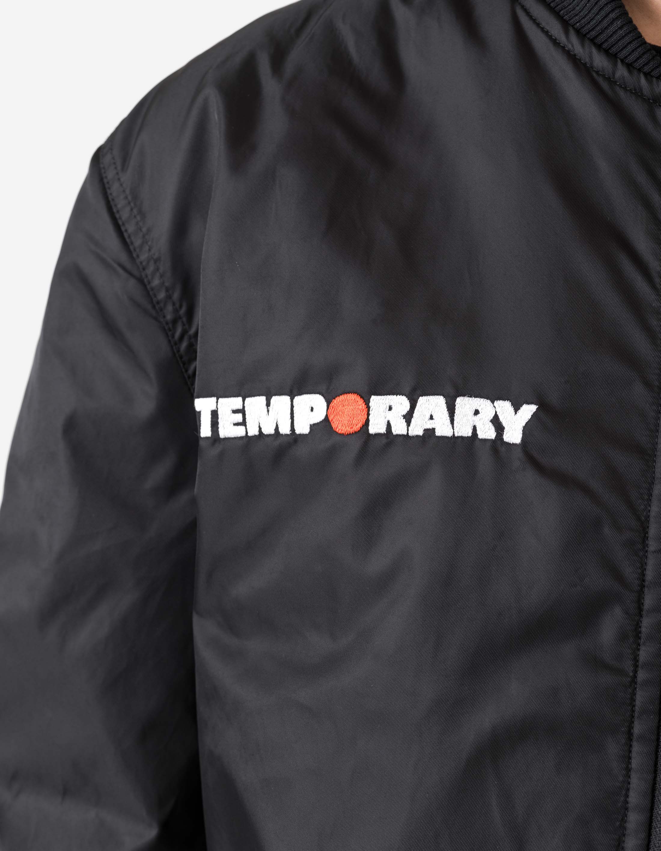 Men's 6109 Temporary MA-1 Flight Jacket - Black Bomber Jacket for Men | Military Style Aviator Coat | Perfect for Casual Wear, Outdoor Activities & Street Fashion
