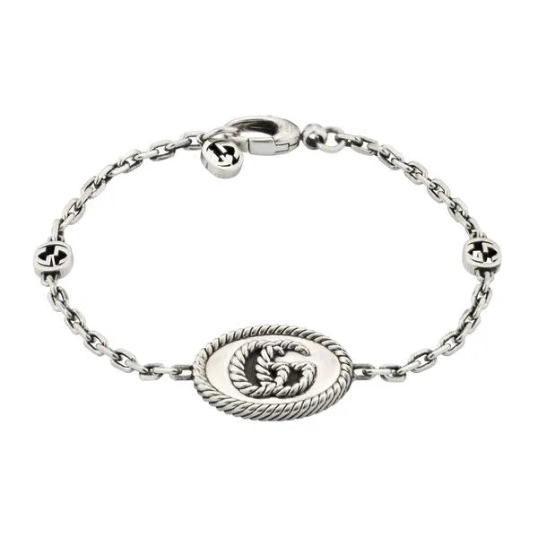 Gucci Double G Sterling Silver Bracelet for Women - Luxury Fashion Jewelry Gift for Her (YBA627749001017) | Perfect for Parties, Weddings & Special Occasions