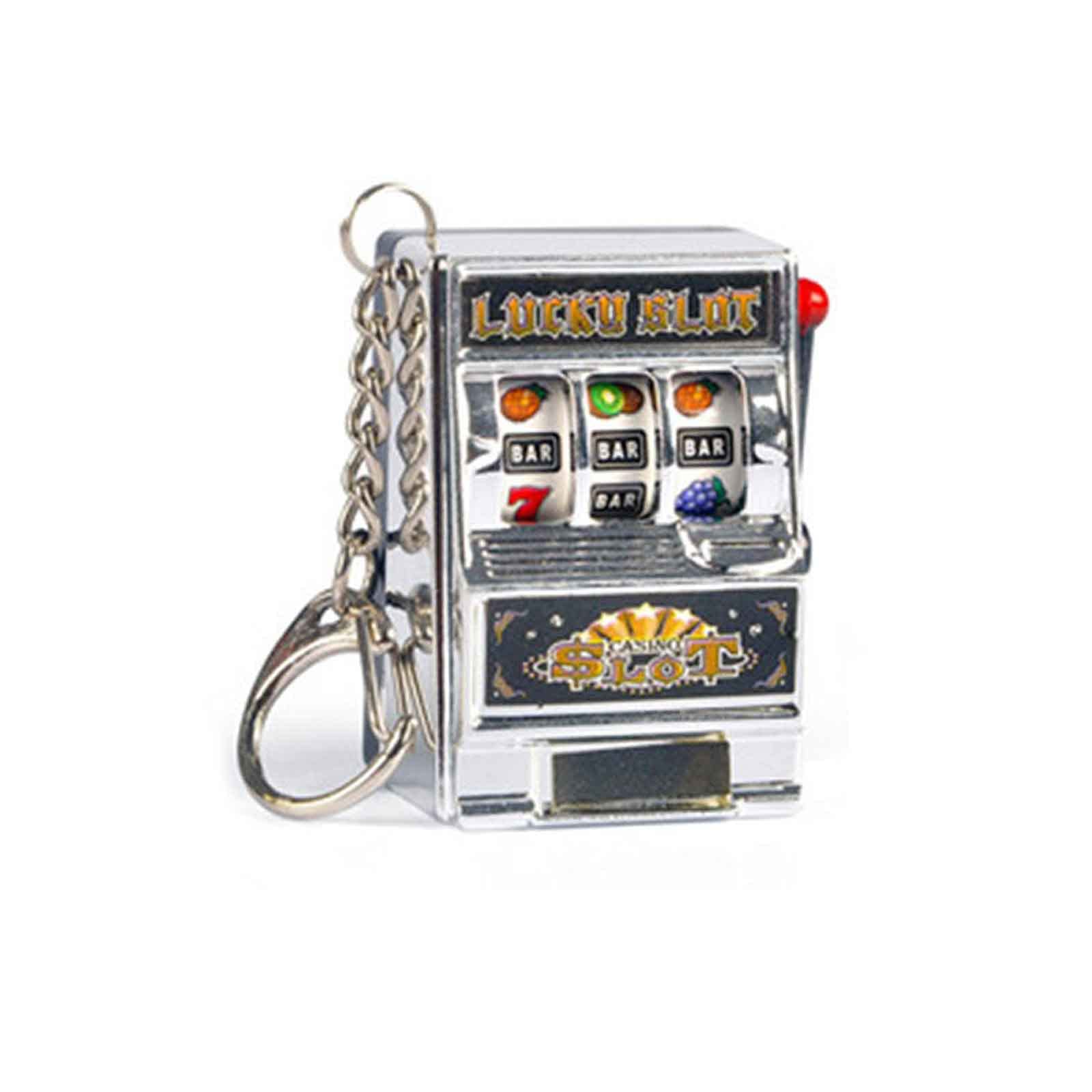Diarypiece Mini Gambling Slot Machines Game Keychains - Casino Lucky Charms for Pocket Bags, Perfect for Gifts, Parties, and Travel Accessories