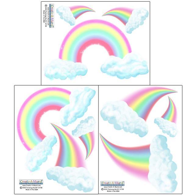Colorful Rainbow Wall Decals for Kids Room Decor - Perfect for Nursery, Bedroom & Playroom Wall Stickers