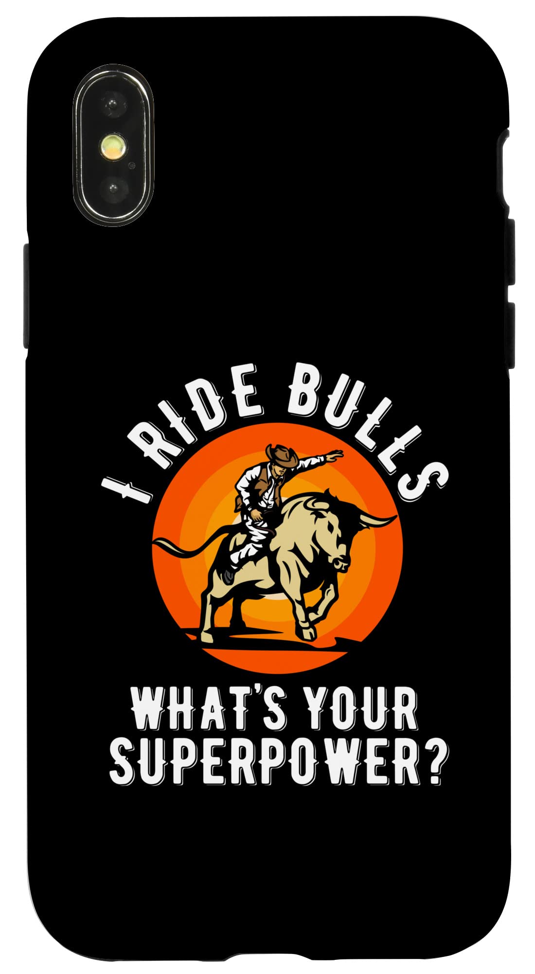 iPhone X/XS Rodeo Bull Rider Case - Durable Phone Cover for Cowboy & Western Lovers - Perfect for Rodeo Events, Ranchers & Country Music Festivals
