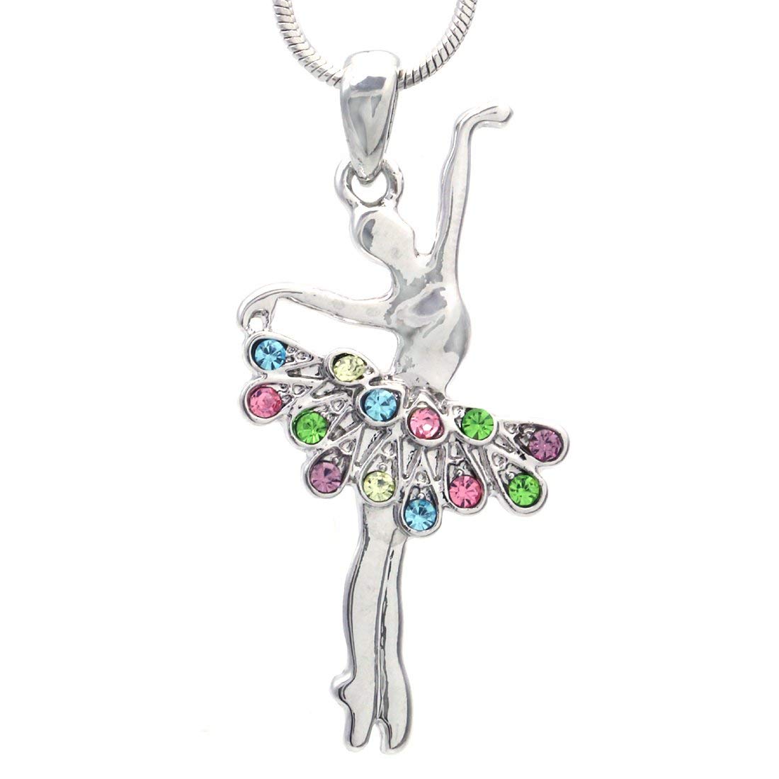 Elegant Ballerina Dancer Ballet Pendant Necklace - Sterling Silver Charm Jewelry Gift for Dancers, Ballet Lovers | Perfect for Performances, Recitals & Special Occasions