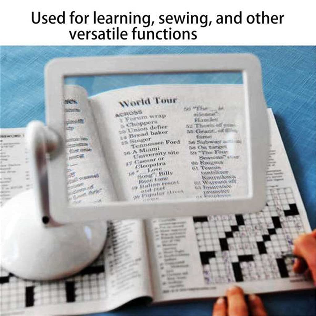 QHYXT Brighter LED Screen Magnifier - Hands-Free Reading Viewer with 3X Magnification, Portable Magnifying Glass for Books, Newspapers & Small Print - Perfect Gift for Seniors & Parents (Ideal for Reading, Crafts & Hobbies)
