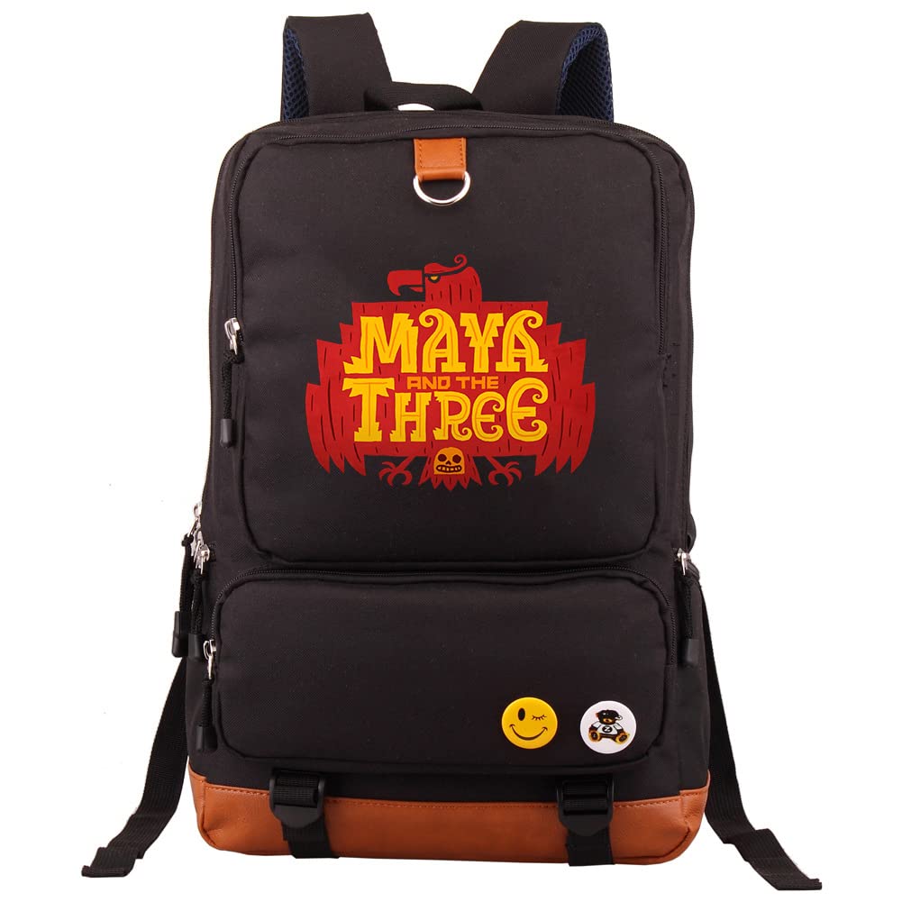 Unisex Maya and The Three Themed Backpack for Teens, Kids & Adults - Lightweight Laptop School Bag for College, Work & Travel - Perfect Gift for Anime Fans & Students