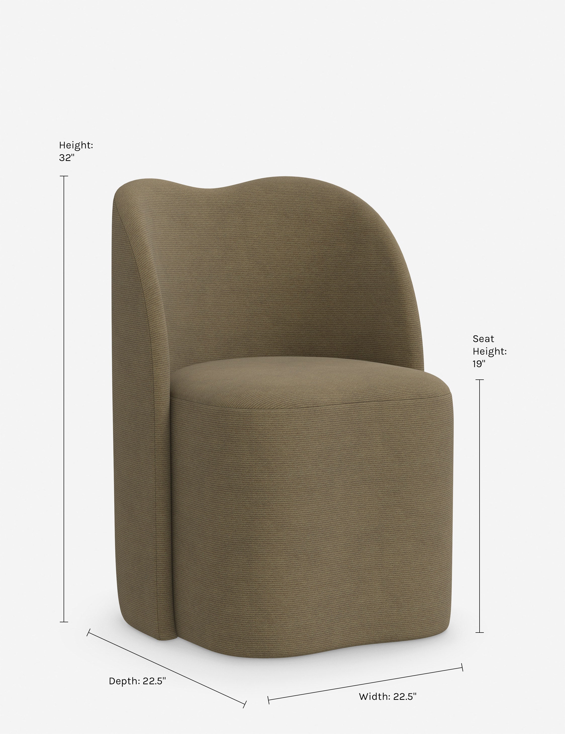 Bedell Dining Chair - Modern Wooden Dining Room Chairs with Upholstered Seat - Perfect for Kitchen, Dining Room, and Home Office Use