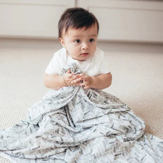 Soft Copper Pearl Knit Swaddle Blanket for Baby - Alta Collection | Perfect for Newborn Swaddling, Nursing & Stroller Cover
