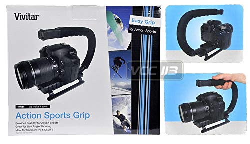 Vivitar DSLR Action Sports Grip Video Stabilizer with Universal Phone Clamp 3.5