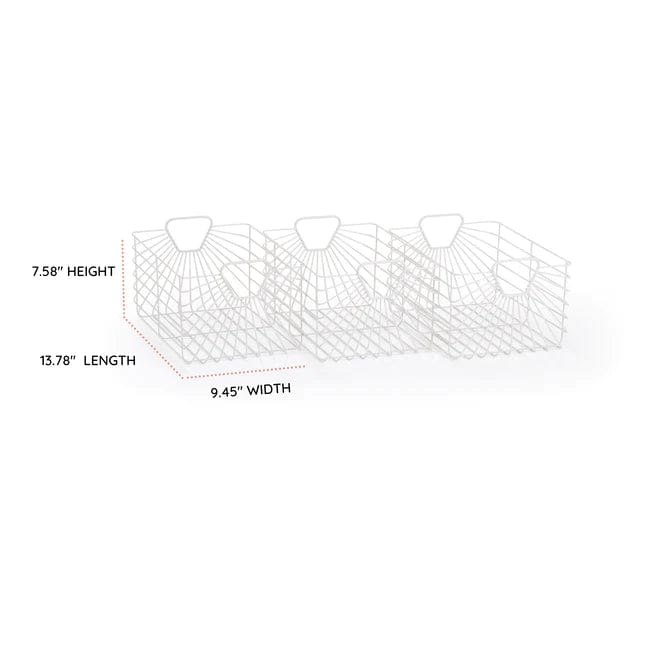 Premium Central Park Storage Baskets Set of 3 - Woven Decorative Baskets for Home Organization, Nursery, Living Room & Bedroom Storage Solutions