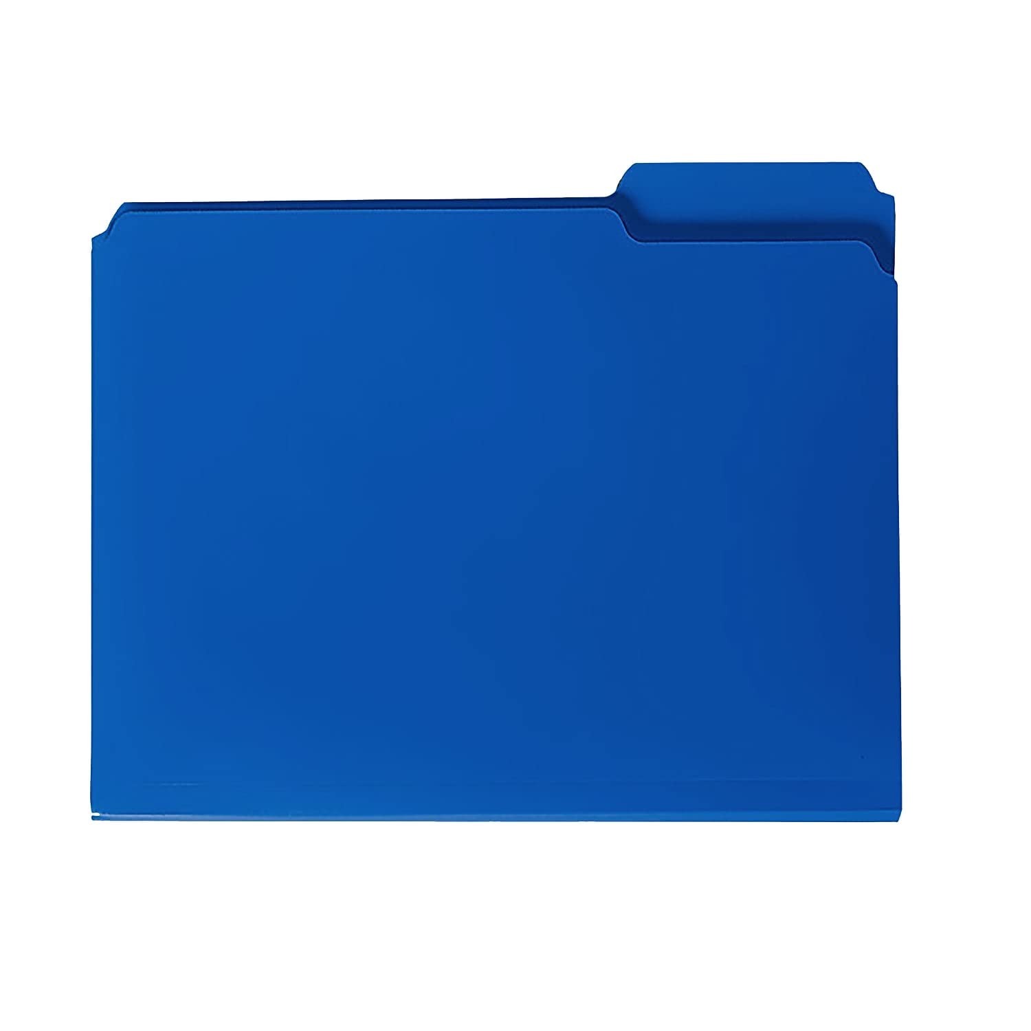 Smead 10503 Blue Poly File Folders - Letter Size, 1/3 Cut Tabs, Durable Hanging Folders for Office Organization - Perfect for Filing Cabinets, Document Storage & Office Supplies