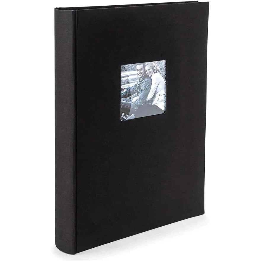 Kenro Aztec Memo Slip In Photo Album Black - Holds 300 6x4 Photos | Archival Safe Scrapbooking & Family Memory Preservation