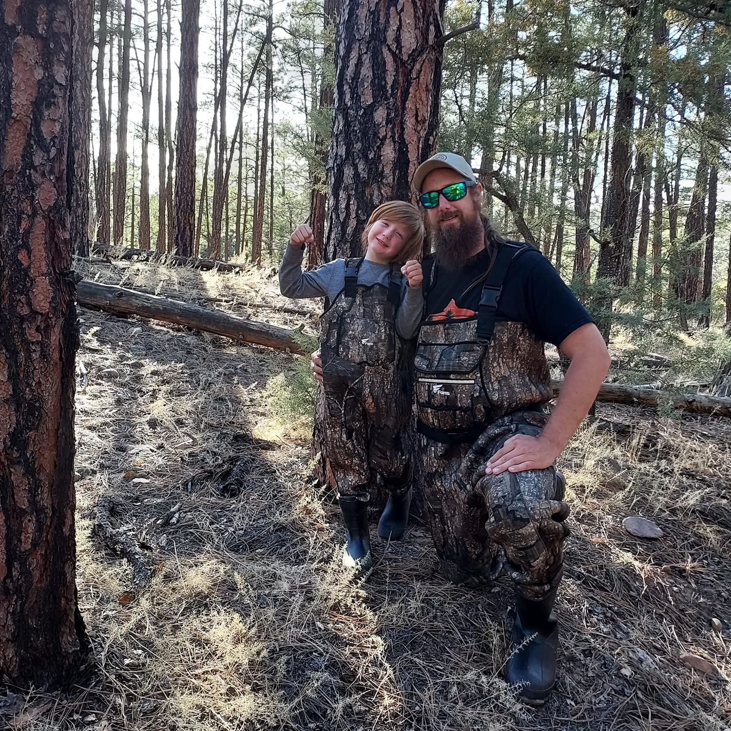 Kids Waterproof Neoprene Chest Waders with Boots - Insulated Toddler Fishing & Hunting Waders for Outdoor Adventures, Stream Play & Puddle Jumping