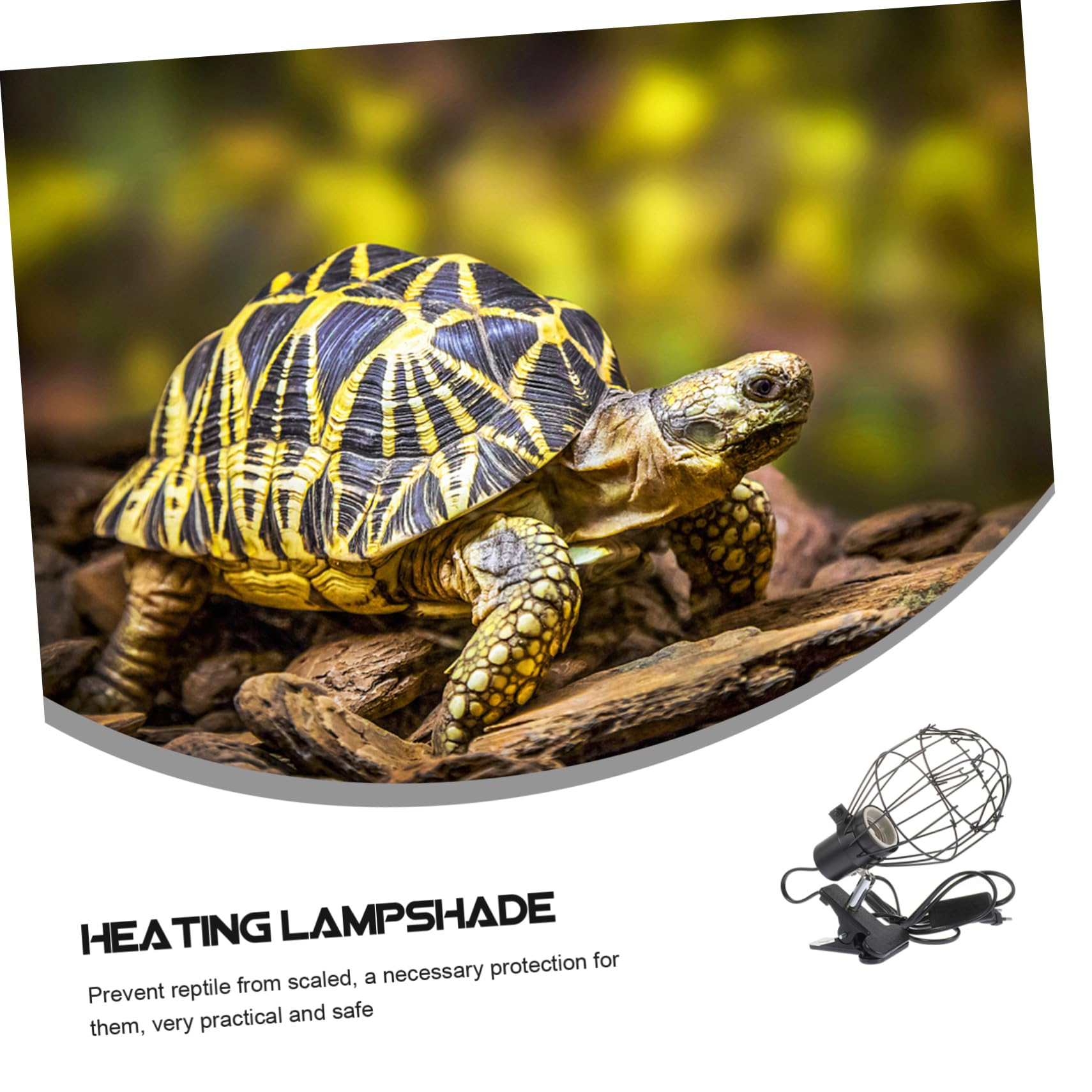 POPETPOP 1pc Reptile Heat Lamp Clip - Durable Iron Lampshade Holder for Reptile Heating Light, Insulated Hollow Cover for Terrariums & Vivariums - Perfect for Lizards, Snakes & Amphibians Habitat Setup