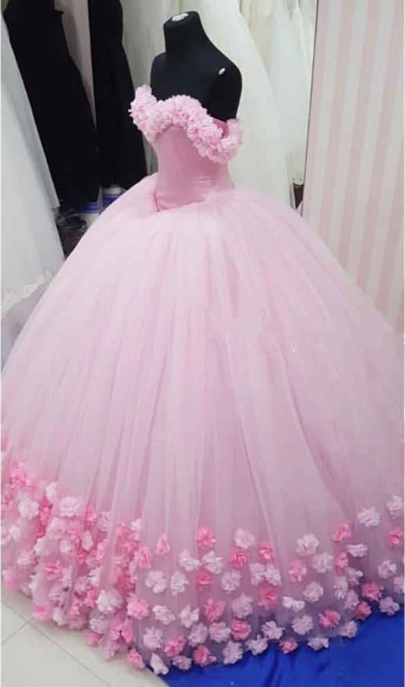 Elegant Pink Tulle Ball Gown Flower Dress for Wedding Photography | Bridal Party Dress for Bridesmaids, Prom, Quinceañera & Formal Events