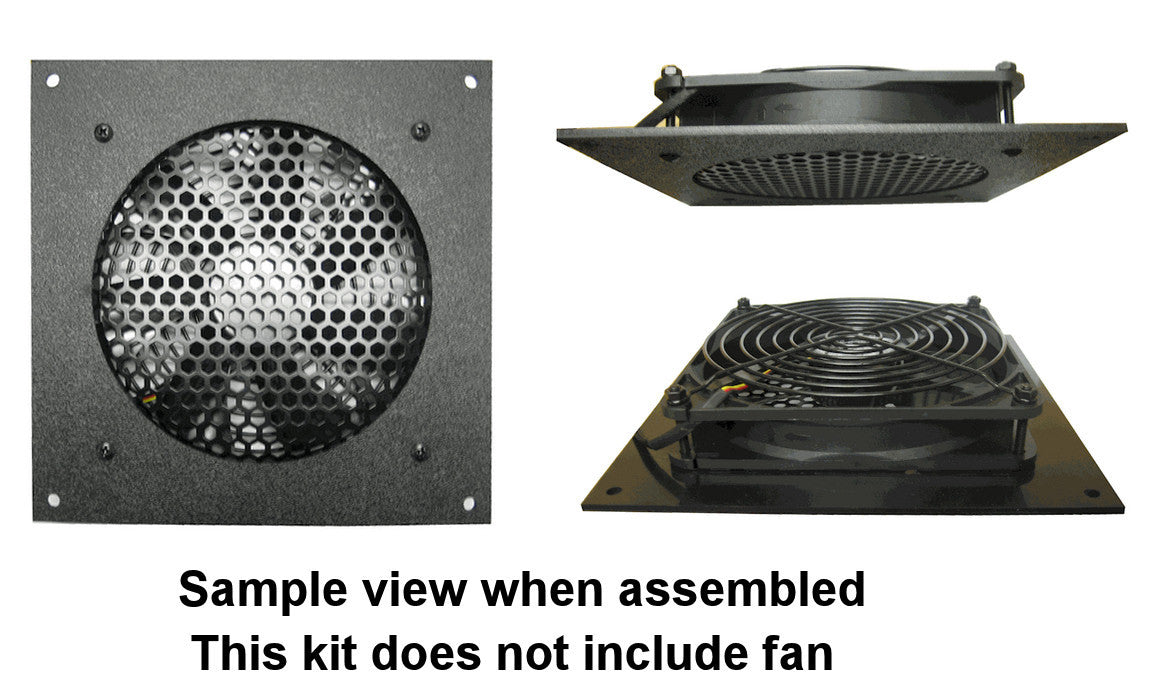 Coolerguys 140mm Single Hole Fan Bracket Kit - Universal Mount for PC Case, Multimedia Cabinet & Home Theater Cooling System - Perfect for Gaming Rigs, Audio Equipment & AV Cabinets