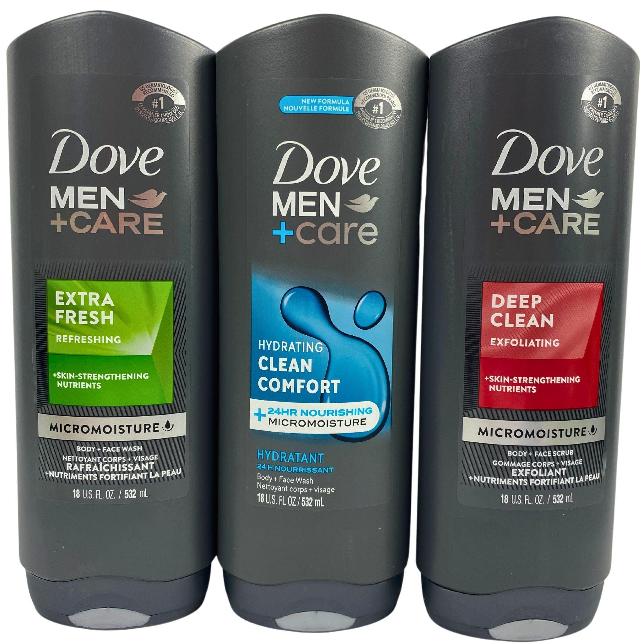Dove Men+Care Micromoisture Body & Face Scrub Exfoliator - 18oz (Pack of 50) - Deep Cleansing for Men's Skin Care Routine - Gym, Post-Workout & Daily Shower Use