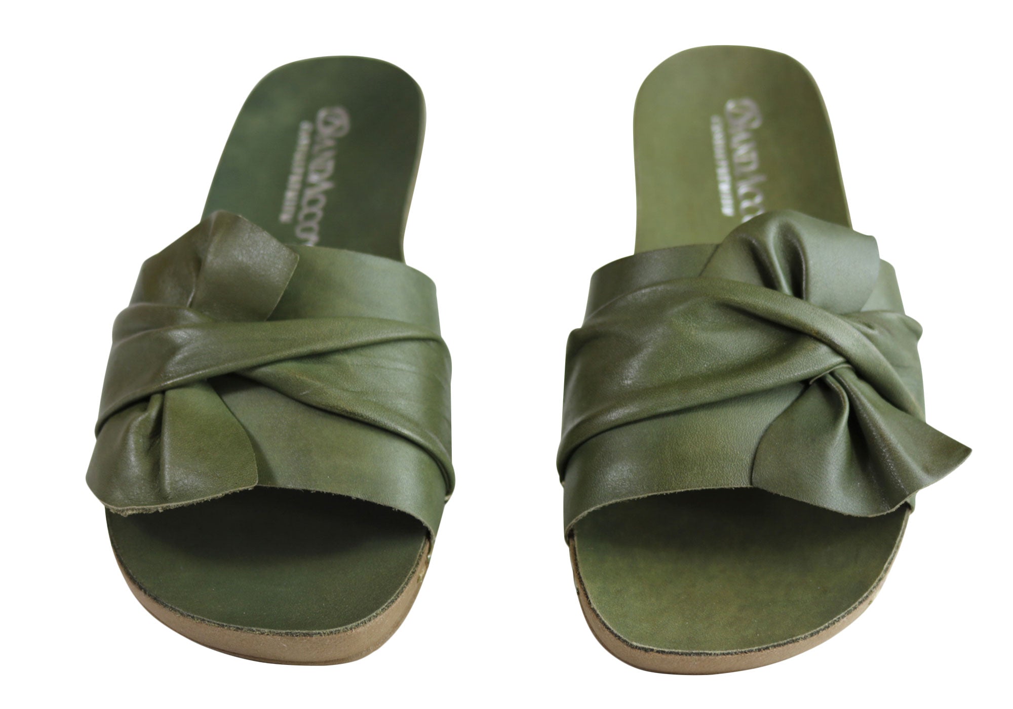 Andacco Women's Comfortable Leather Slide Sandals - Handmade in Brazil - Perfect for Beach, Pool, and Summer Casual Wear