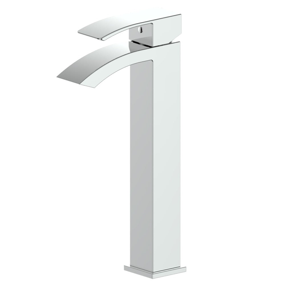 ZLINE Heavenly Single Handle Vessel Sink Bathroom Faucet in Chrome - Modern Waterfall Spout Design for Bathroom Vanity, Sink, and Washbasin | Perfect for Home, Hotel, and Luxury Spa Renovations
