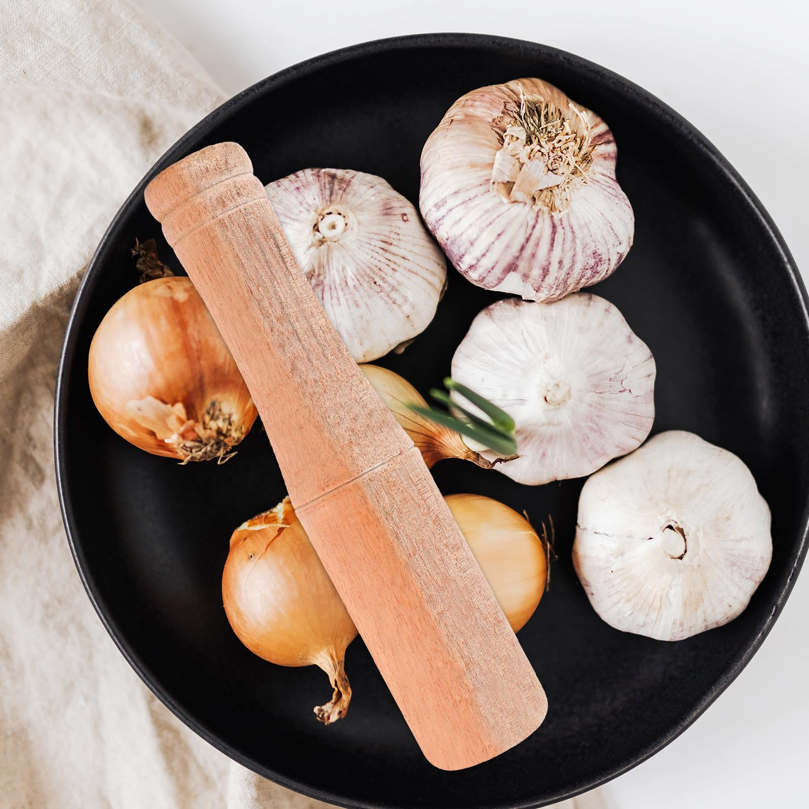 UPKOCH 6.8 Inch Wooden Cocktail Muddler - Premium Garlic Press & Spice Grinder Tool - Kitchen Barware for Ice Crushing, Fruit Mashing - Perfect for Mojitos, Old Fashioned & Home Cooking