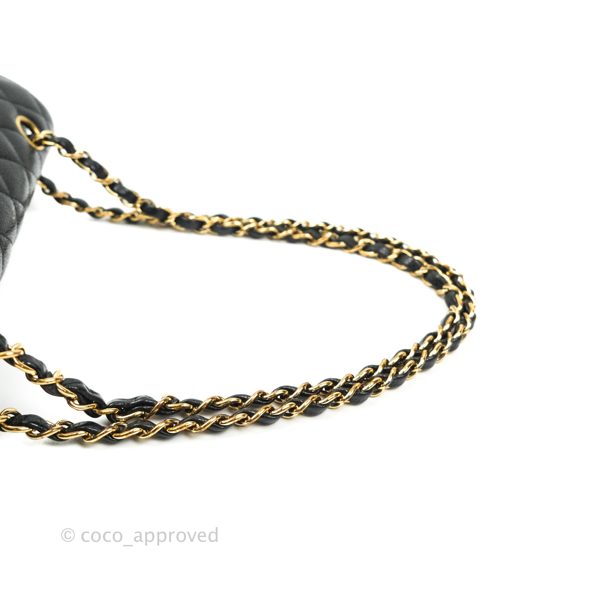 Chanel Classic Medium Double Flap Bag Black Caviar Leather with Gold Hardware - Luxury Designer Handbag for Women, Perfect for Work, Evening Events & Special Occasions