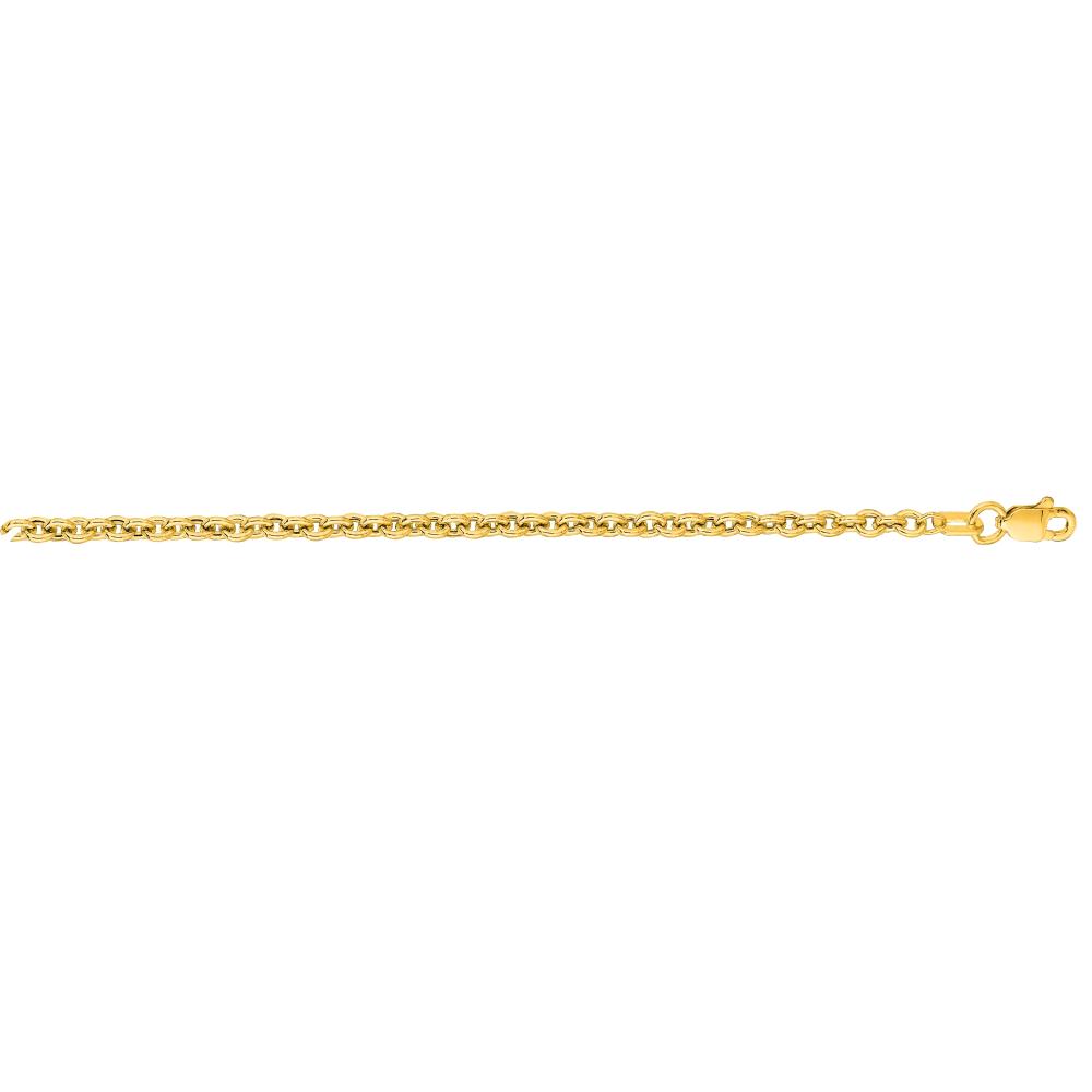 14K Gold 2.9mm Lite Forsantina Chain Necklace - Dainty & Delicate Jewelry for Women - Perfect for Layering, Everyday Wear & Special Occasions