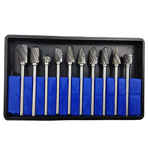 10-Piece Stainless Steel Ceramic Electric Nail Drill Bit Set for Manicure & Pedicure - Professional Nail Art Polishing & Grinding Heads (Blue) - Perfect for Salon, Home Use & DIY Nail Care