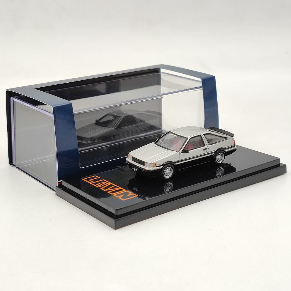 1/64 Scale Toyota Corolla Levin AE86 3-Door GT Apex 1983 Silver Diecast Model Car - Limited Edition Collectible Toy for Adults, Hobby Japan HJ641037ASK - Perfect for Display, Racing Enthusiasts & Anime Fans (Initial D Inspired)
