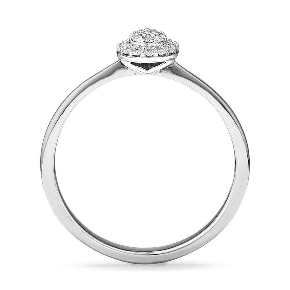 Lab Grown Diamond Promise Ring for Women - Pear Cluster Engagement Ring in 14K Gold - Perfect for Proposals, Anniversaries & Special Occasions