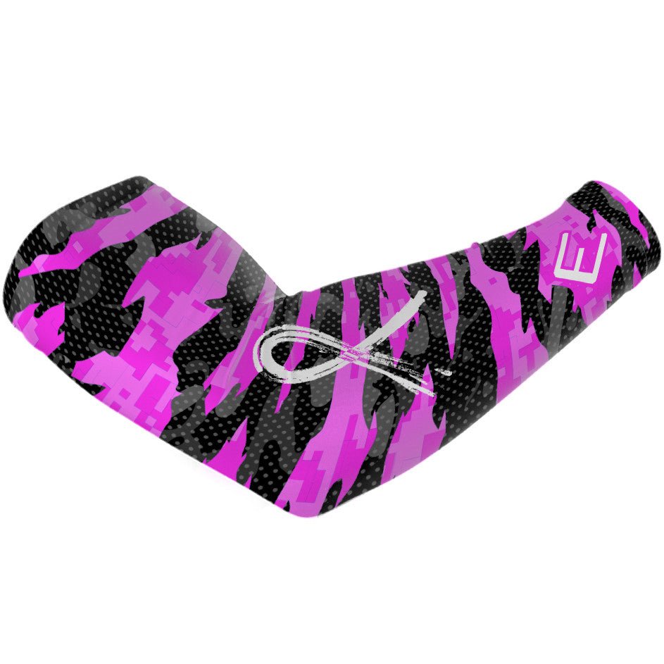 Pink Fierce Breast Cancer Awareness Arm Sleeves for Women - Support & Comfort for Sports, Running, Cycling & Outdoor Activities