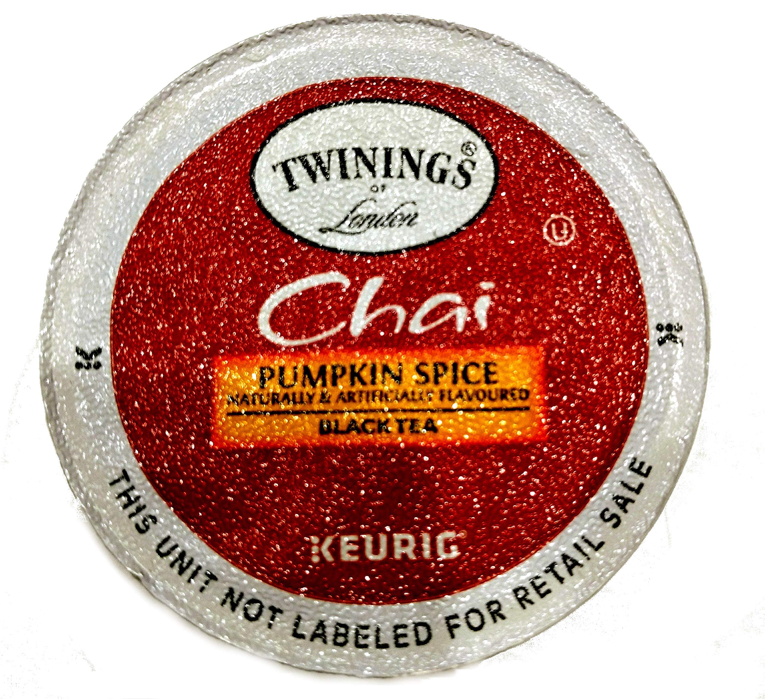 Twinings of London Chai Pumpkin Spice Black Tea - 24 K-Cup Pods for Keurig Brewers | Fall Spiced Tea for Cozy Autumn Mornings & Holiday Gatherings