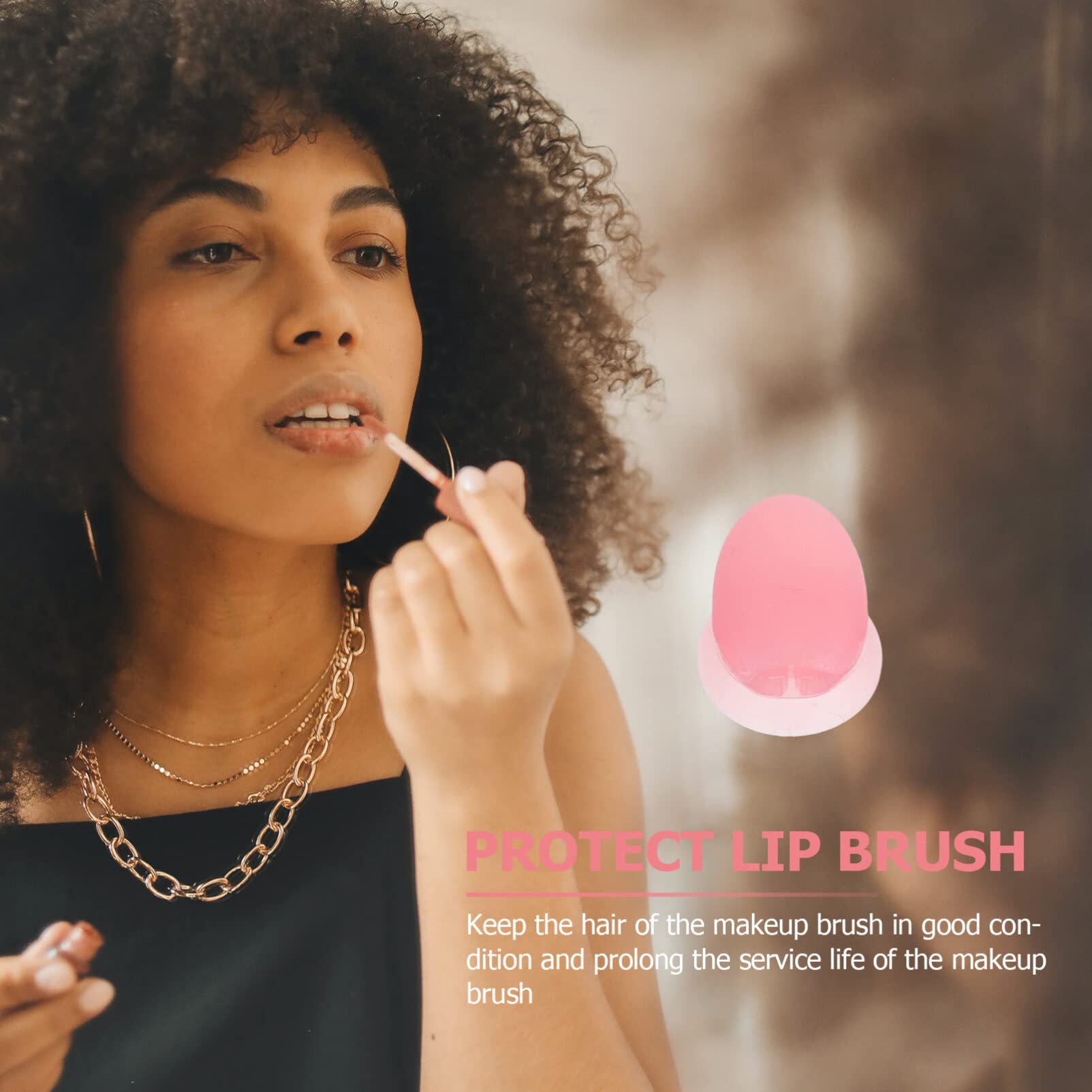 10pcs Silicone Lip Brush Set with Anti-Lost Covers - Lip Makeup Brush Caps & Travel Scrub Brushes for Lipstick Application & Exfoliation - Perfect for Travel, Home & Professional Makeup Kits