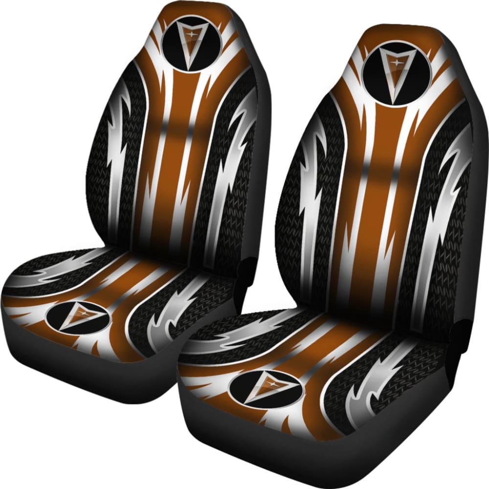 Premium 2-Piece Front Pontiac Seat Covers - Genuine Brown Leather (Model 144627) | Perfect for Car Interior Protection & Custom Style Upgrade