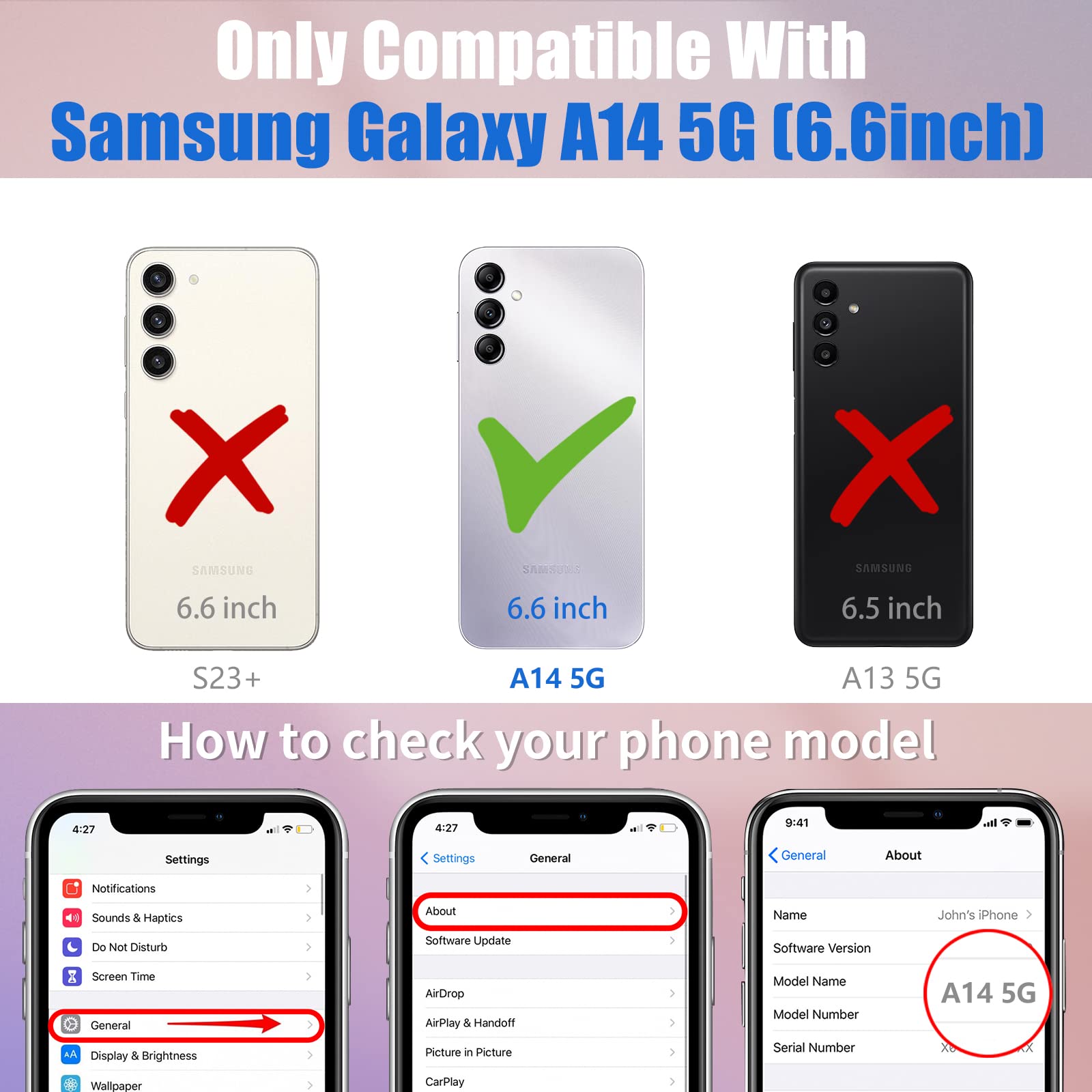 Cute Cartoon Character Samsung Galaxy A14 5G Case - 6.6 Inch Soft Protective Phone Cover with Fashion Designer Pattern for Girls, Boys & Kids | Perfect for School, Work & Daily Use