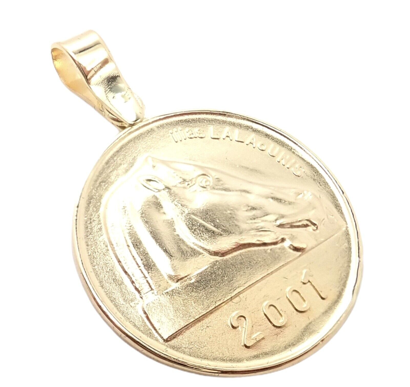 Vintage Ilias Lalaounis 18K Gold Good Luck Horse Head Charm Pendant Necklace 2001 - Perfect for Collectors & Elegant Jewelry Lovers