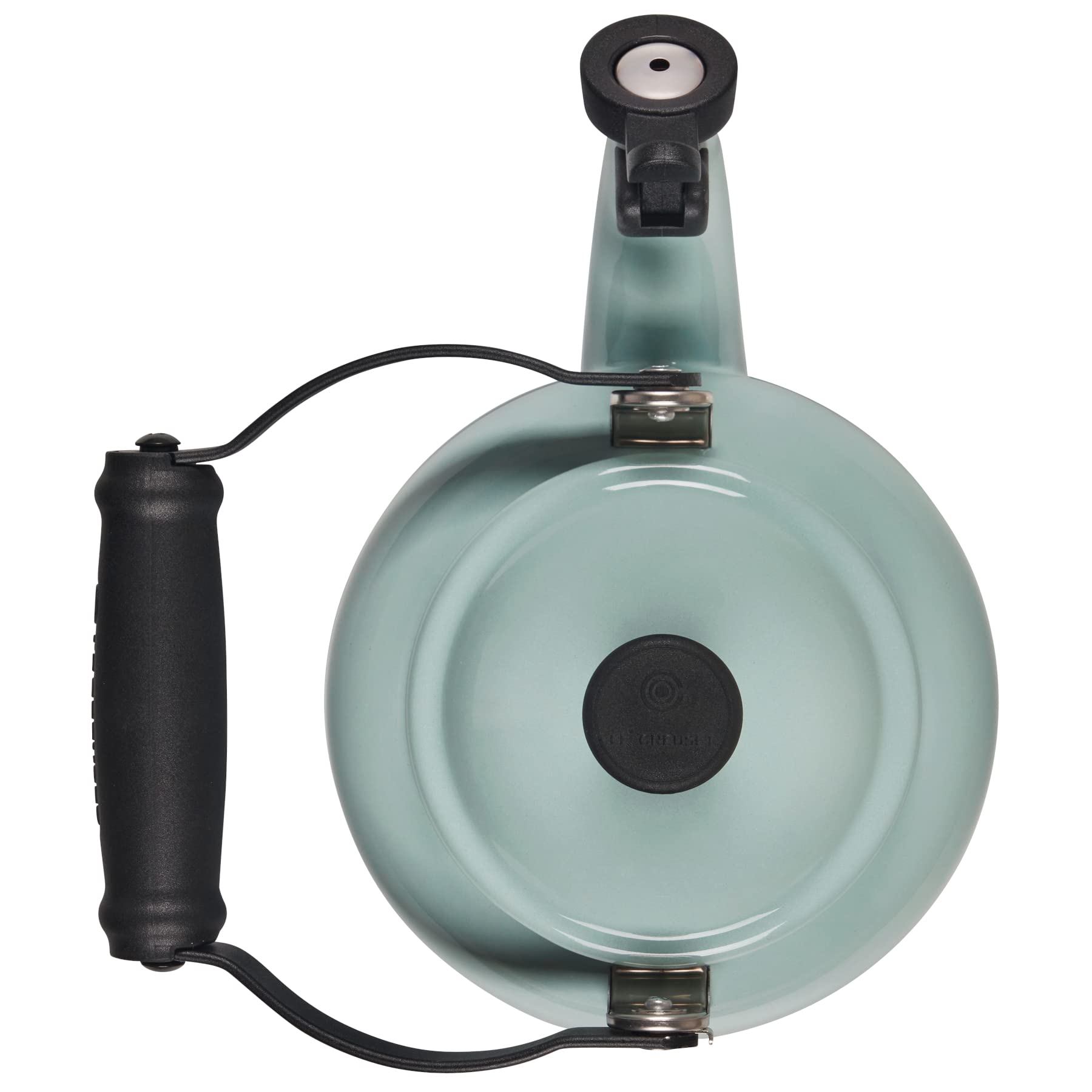 Le Creuset Enameled Steel Tea Kettle 1.25 Quart (1.2L) - Sea Salt Blue - Stovetop & Induction Compatible - Perfect for Tea Lovers & Kitchen Decor