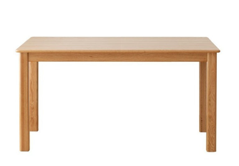 Solid Oak Wood Modern Dining Table - 6 Seater Rustic Farmhouse Style for Kitchen & Dining Room - Perfect for Family Gatherings & Dinner Parties