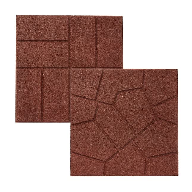 Rubberific Dual-Sided Rubber Paver Tiles - 16
