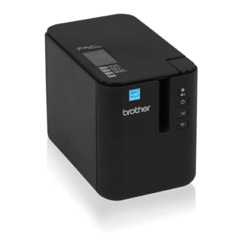 Brother PT-P900WC High-Resolution Industrial Label Printer with Wi-Fi® - Black Desktop Label Maker for Warehouse, Retail & Office Organization