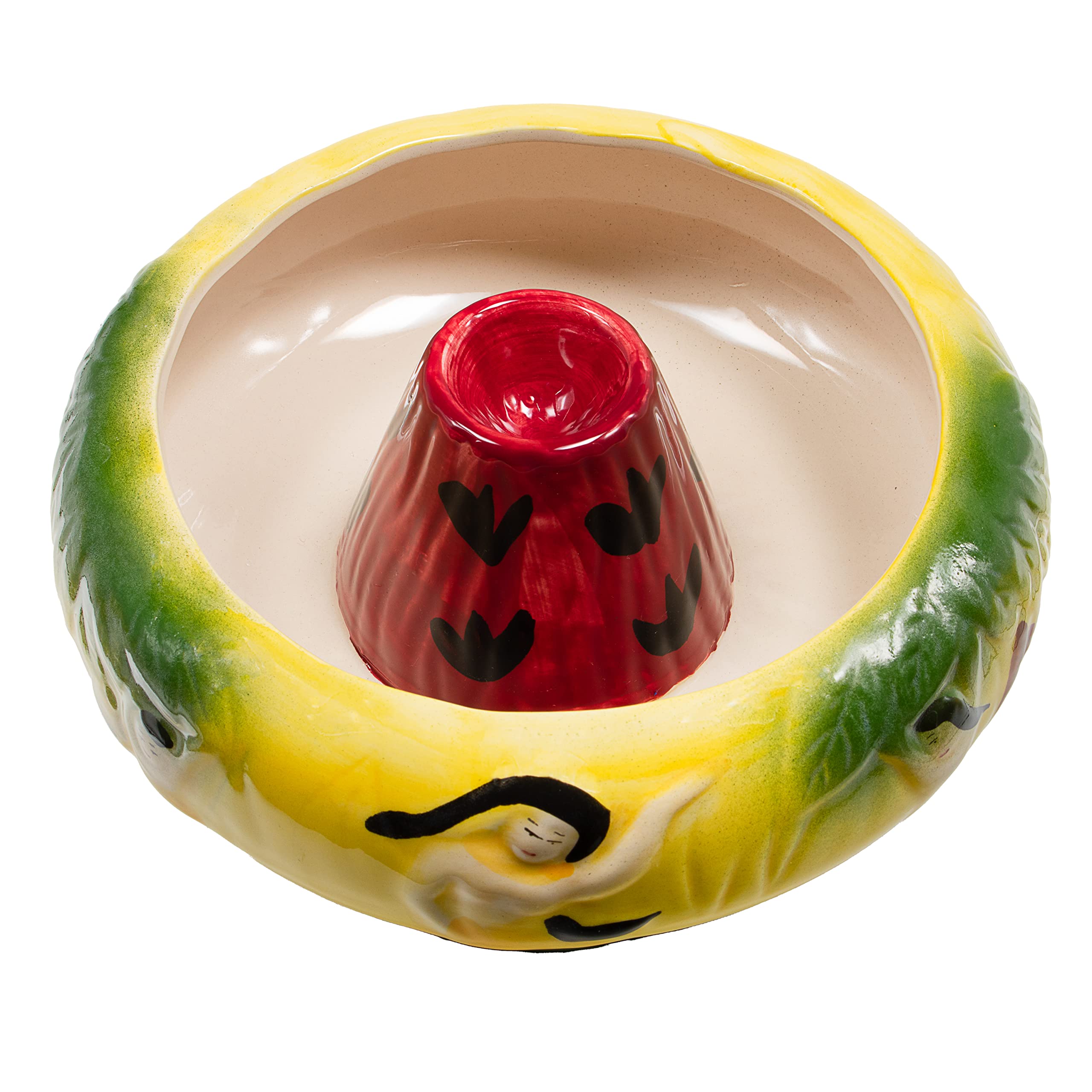 32oz Ceramic Tiki Bowl - Handcrafted Tropical Party Drinkware for Cocktails, Punch & Mocktails - Perfect for Luau, Beach Parties & Summer Gatherings