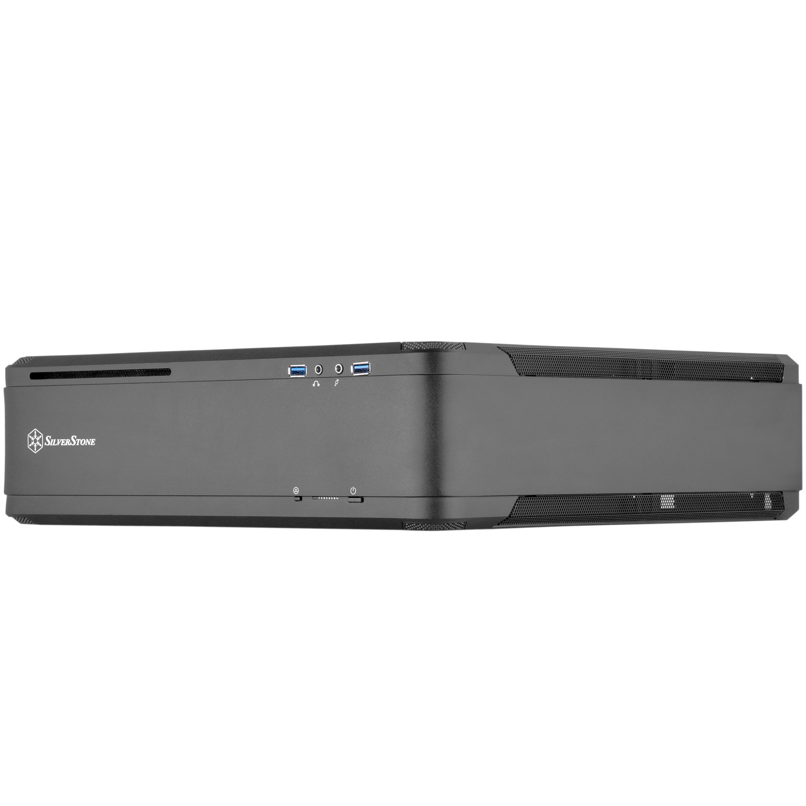 SilverStone Technology FTZ01B Black Aluminum Mini-ITX/DTX Small Form Factor PC Case with PCI-E Riser & Low Profile Fans - Compact Gaming & Home Theater Computer Builds