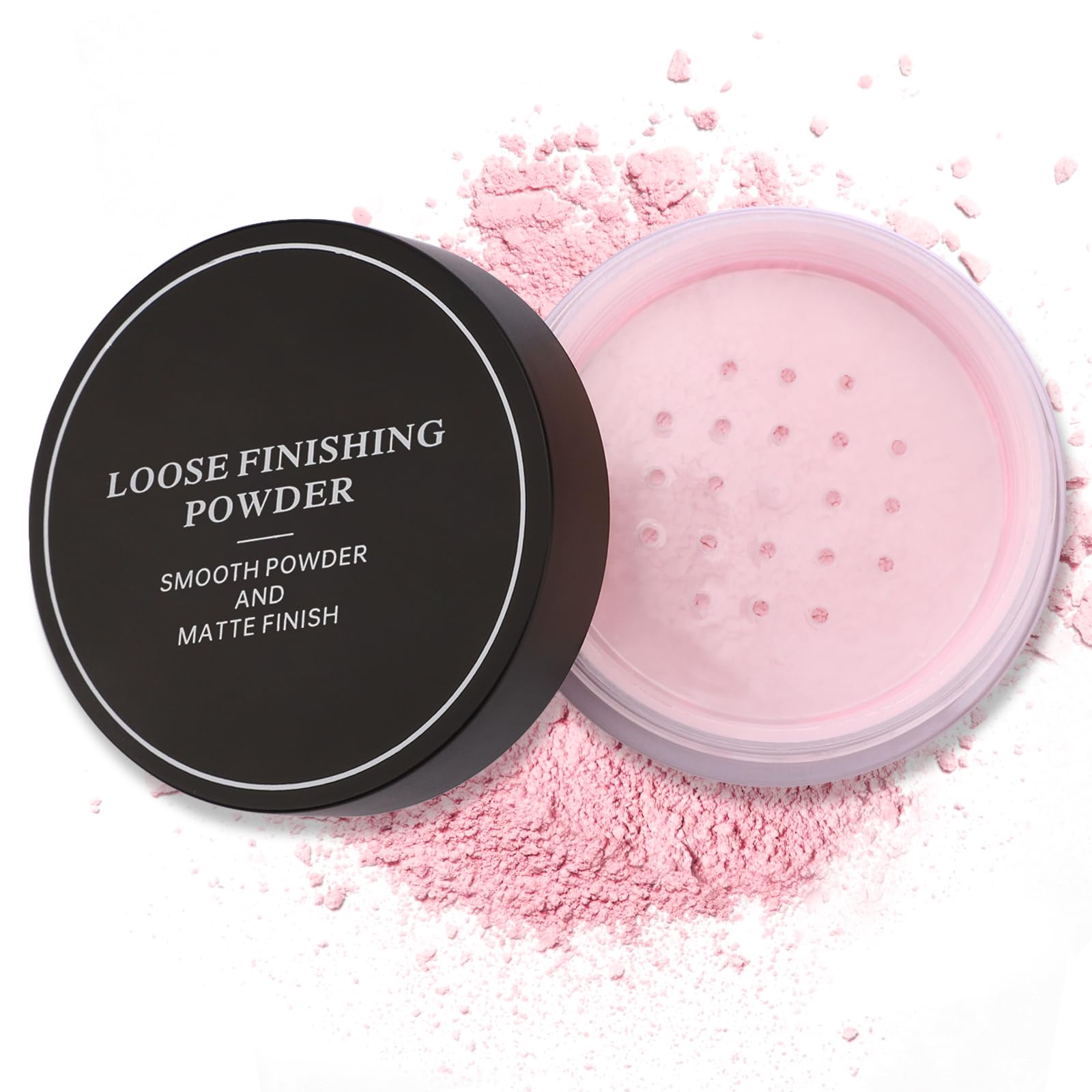 Erinde Blender Setting Powder - Translucent Loose Face Powder with Premium Puff | Matte Finish, Lightweight & Long-Lasting | Soft Focus Makeup for Uneven Skin Tone (Pink) | Perfect for Daily Wear, Photo Shoots & Special Occasions