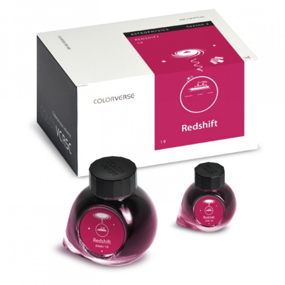 Colorverse Red Shift Fountain Pen Ink Set - 65ml + 15ml Bottles for Calligraphy, Journaling & Artistic Writing | Premium Dye-Based Ink for Smooth Writing Experience