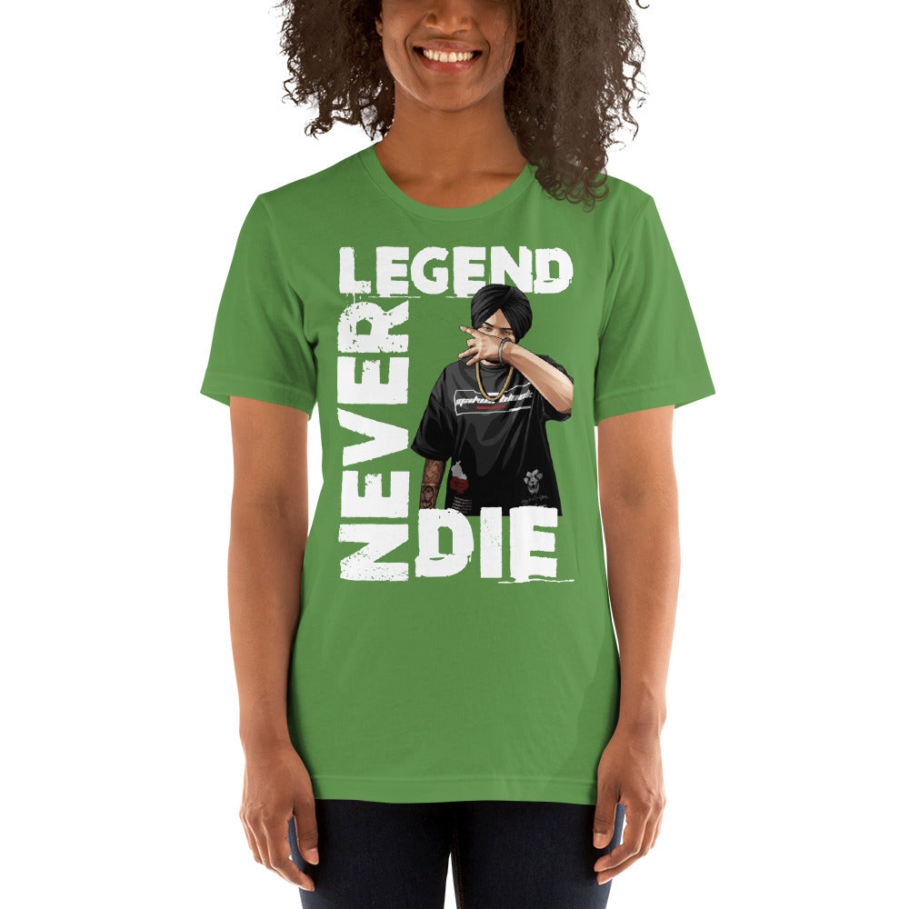 Sidhu Moosewala Legends Never Die Unisex T-Shirt - Comfortable Cotton Tee for Men & Women - Perfect for Concerts, Casual Wear & Fan Merchandise