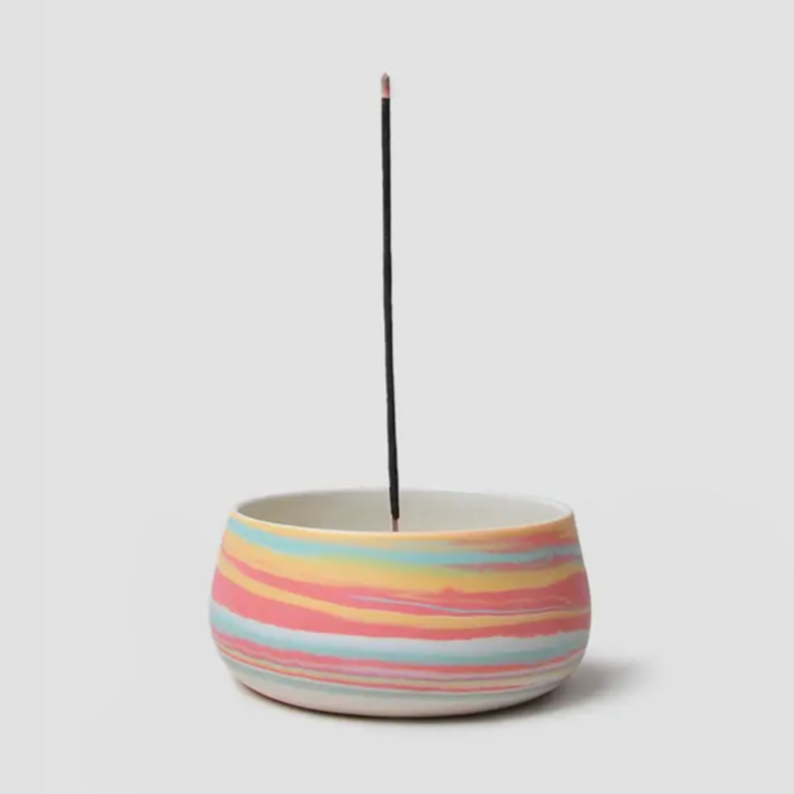 Clay Factor Ceramics Incense Holder - Taffy Series (Narrow & Tall) for Meditation, Yoga & Home Decor | Handmade Ceramic Aromatherapy Burner for Relaxation