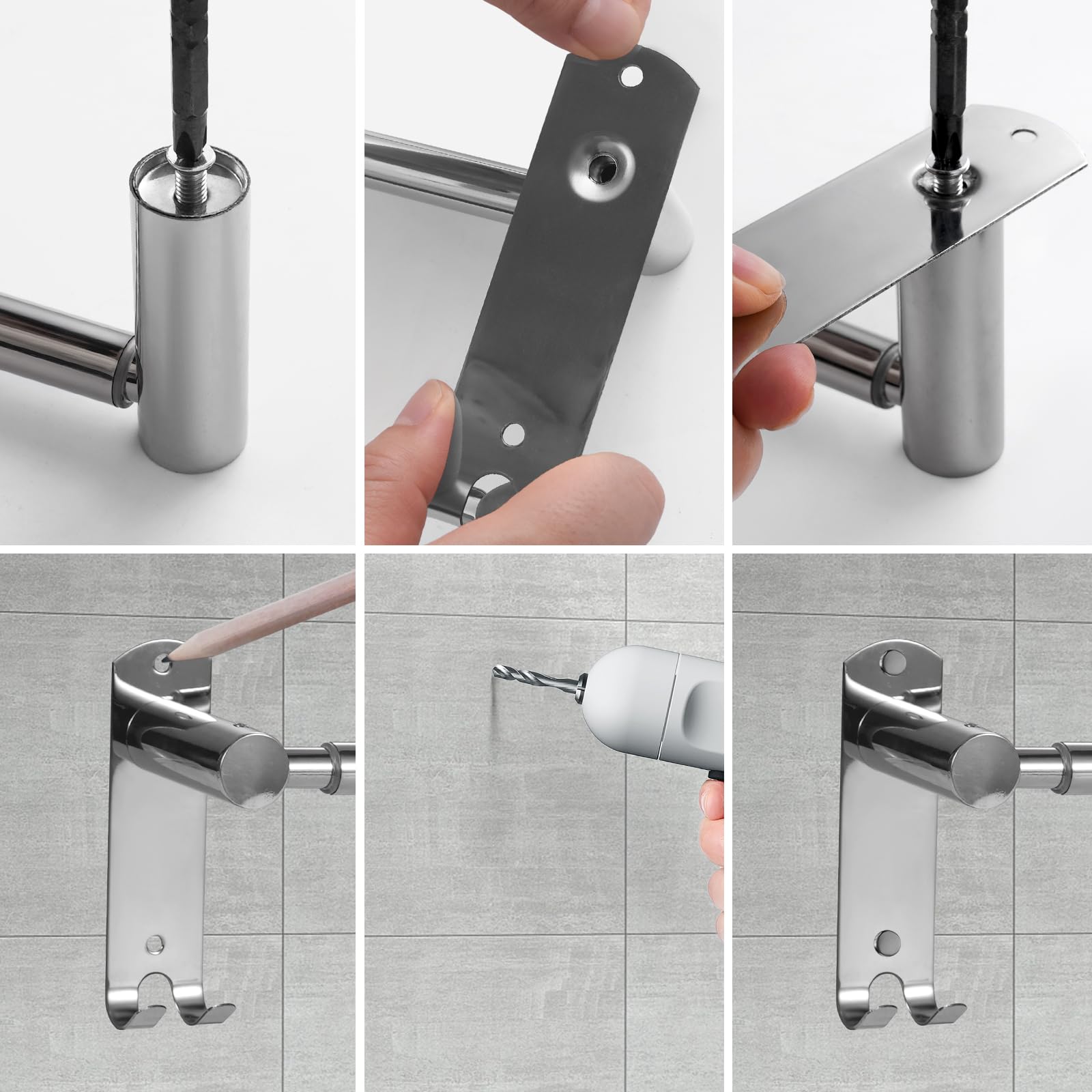 28In Adjustable Stainless Steel Bathroom Towel Rack - Wall Mounted Towel Bar Holder for Bath, Shower & Spa - Rustproof & Durable Bathroom Organizer