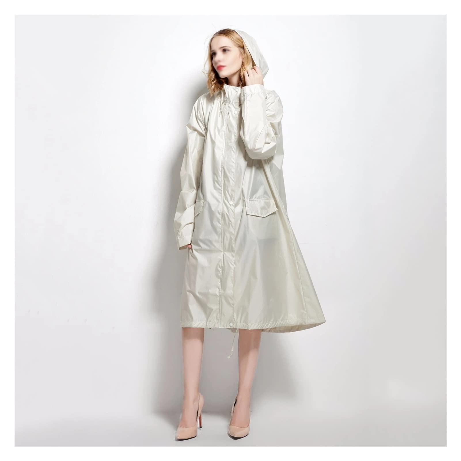 Women's Waterproof Hooded Raincoat - Long Outdoor Travel Poncho Cape Jacket for Hiking & Commuting (Color: A, Size: L) | Perfect for Rainy Days & Outdoor Adventures